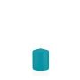 Lantern candle MAEVA, pillar, azure blue, 3.1"/8cm, Ø2.4"/6cm, 29h - Made in Germany