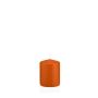 Lantern candle MAEVA, pillar, orange, 3.1"/8cm, Ø2.4"/6cm, 29h - Made in Germany