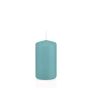 Lantern candle MAEVA, pillar, turquoise, 4.7"/12cm, Ø2.4"/6cm, 40h - Made in Germany