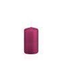 Lantern candle MAEVA, pillar, magenta, 4.7"/12cm, Ø2.4"/6cm, 40h - Made in Germany