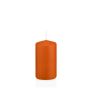 Lantern candle MAEVA, pillar, orange, 4.7"/12cm, Ø2.4"/6cm, 40h - Made in Germany