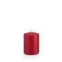 Lantern candle MAEVA, pillar, dark red, 4"/10cm, Ø2.8"/7cm, 42h - Made in Germany