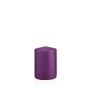 Lantern candle MAEVA, pillar, violet, 4"/10cm, Ø2.8"/7cm, 42h - Made in Germany