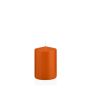 Lantern candle MAEVA, pillar, orange, 4"/10cm, Ø2.8"/7cm, 42h - Made in Germany