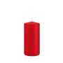Lantern candle MAEVA, pillar, red, 6"/15cm, Ø2.8"/7cm, 63h - Made in Germany