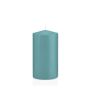 Lantern candle MAEVA, pillar, turquoise, 6"/15cm, Ø3.1"/8cm, 69h - Made in Germany