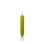 Tapered candle ARIETTA, green, 6.5"/16,4cm, Ø1.1"/2,8cm, 6h - Made in Germany
