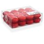 Set of 24 swimming candles ORNELLA, red, Ø1.8"/4,5cm, 4h