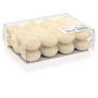 Set of 24 swimming candles ORNELLA, cream, Ø1.8"/4,5cm, 4h