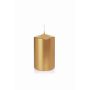 Festive block candle ROSELLA, gold, 4"/10cm, Ø2.4"/6cm, 33h - Made in Germany