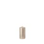 Festive block candle ROSELLA, mother of pearl, 4.7"/12cm, Ø2.4"/6cm, 40h - Made in Germany