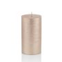 Festive candle MATHILDA, rose gold, 4.7"/12cm, Ø2.3"/5,8cm, 45h - Made in Germany