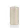 Festive candle MATHILDA, silver, 4.7"/12cm, Ø2.3"/5,8cm, 45h - Made in Germany
