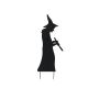 Halloween decoration: SPOOKY WITCH silhouette, metal, black, 110cm
