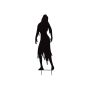 Halloween Decoration Silhouette Woman SPOOKY ZOMBIE, metal, black, 135cm