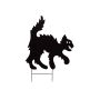 Halloween decoration: Silhouette cat – SPOOKY CAT, metal, black, 53cm