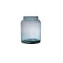 Decorative vase MARTITA made of glass, recycled, blue-clear, 25cm, Ø19cm