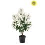 Artificial Lilac Strauch TRIGA in a decorative pot, crossdoor, white, 26"/65cm