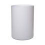 Cylindrical glass vase SANYA EARTH, white, 25cm, Ø18cm