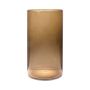 Cylindrical glass vase SANYA EARTH, brown-clear, 30cm, Ø16cm