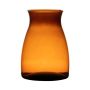 Flower vase MAISIE made of glass, orange-brown-clear, 20cm, Ø14cm