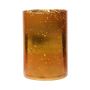 Glass decorative vase RIGOBERTO, gold in the middle, orange-brown-clear, 15cm, Ø10cm