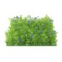 Plastic boxwood mat / hedge KEIL with flowers, green-purple, 10x10"/25x25cm
