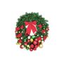 Plastic fir wreath ANNIE, decorated, colourful, Ø35"/90cm