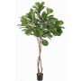Fake ficus lyrata HARVEY, natural trunks, green, 6ft/190cm