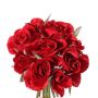 Fake bouquet of roses ROSILA, red, 8"/20cm, Ø6"/15cm