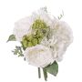 Fake bouquet of roses SIERRA hydrangea, echeveria, white, 10"/25cm, Ø10"/25cm