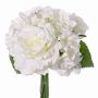 Fake hydrangea bouquet SANDRINE, roses, white, 10"/25cm, Ø8"/20cm