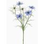 Artificial nigella SEVIN, blue, 26"/65cm, Ø2.4"/6cm