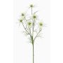 Artificial nigella SEVIN, white-green, 26"/65cm, Ø2.4"/6cm