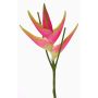 Artificial heliconia flower TOMKE, pink-green, 31"/80cm, Ø12"/30cm