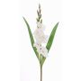 Fake gladiolus ELEA, white, 33"/85cm, Ø1.2"-4"/3-10cm