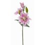 Silk flower lily ISALIE, pink-white, 31"/80cm, Ø6"/15cm