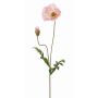 Silk poppy flower LIENTJE, pink, 26"/65cm, Ø4.7"/12cm