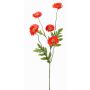 Silk poppy flower KEIRA, orange, 26"/65cm, Ø2"/5cm