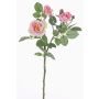Artificial rose branch CORALEE, pink, 20"/50cm, Ø1.2"-2.8"/3-7cm