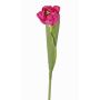 Artificial tulip ROMANA, pink, 18"/45cm, Ø2.4"/6cm