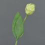 Artificial tulip ROMANA, green-white, 18"/45cm, Ø2.4"/6cm
