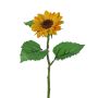 Fake sunflower CELLY, yellow, 14"/35cm, Ø3.1"/8cm