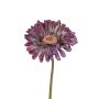 Artificial gerbera ANNEMARIE, purple-green, 20"/50cm, Ø4"/10cm