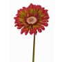 Artificial gerbera ANNEMARIE, red-green, 20"/50cm, Ø3.9"/10cm