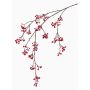 Artificial snowberry branch GESA with berries, red, 4ft/120cm