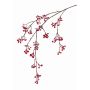 Artificial snowberry branch GESA with berries, red, 4ft/120cm
