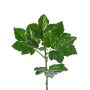 Artificial okra leaf twig JOANNIS, crossdoor, green, 28"/70cm