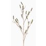 Fake callistemon branch SIRIUS with fruits, green, 4ft/120cm