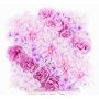 Fake peony dahlia hydrangea mat EVOLET, pink, 12"x12"/30x30cm